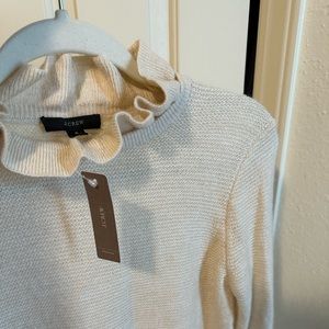 JCrew New With Tags Ruffle Neck Sweater